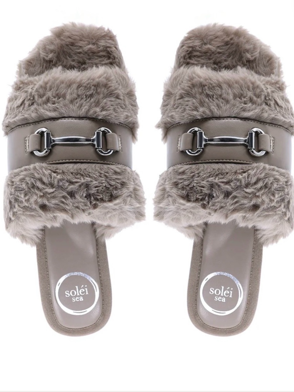 Solei Sea Hanni Slipper Slides in Mink NWT Size 8/7
